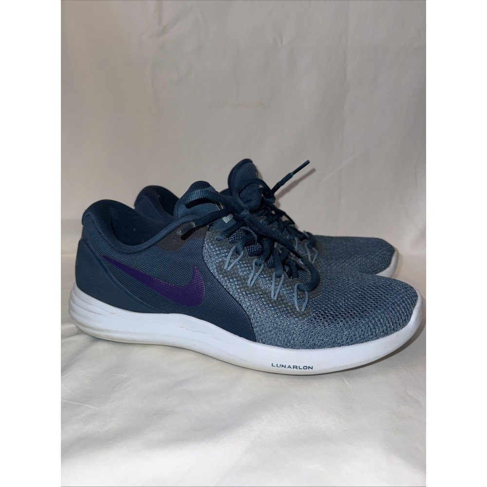 Nike Lunar Apparent Athletic Run Shoes 908998-400 Training Blue Womens Size‎ 11